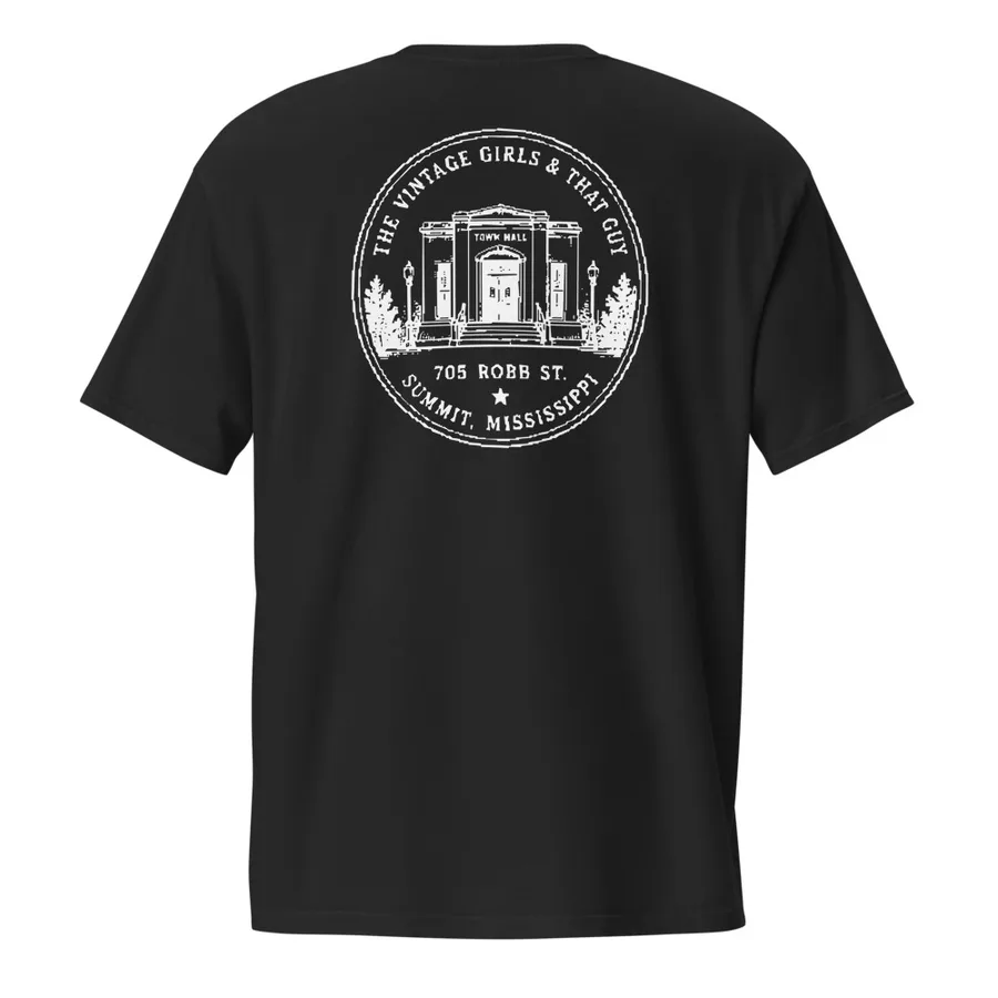 Town Hall Tee — White Ink, back